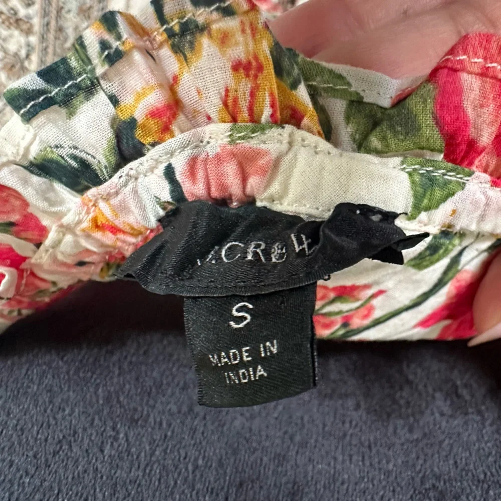 J CREW One Shoulder Beach Maxi Dress In Vintage Floral Size S Tiered Semi Sheer - Picture 9 of 12